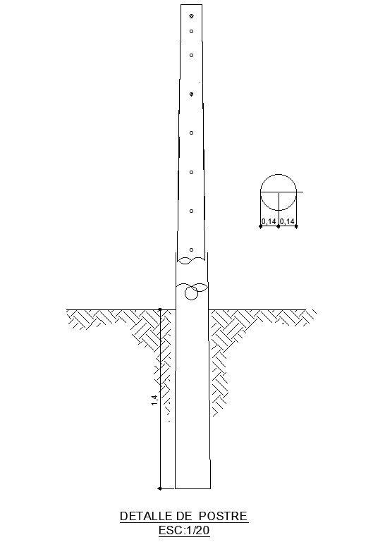 Detail drawing of column structure in AutoCAD 2D design, CAD file, dwg file