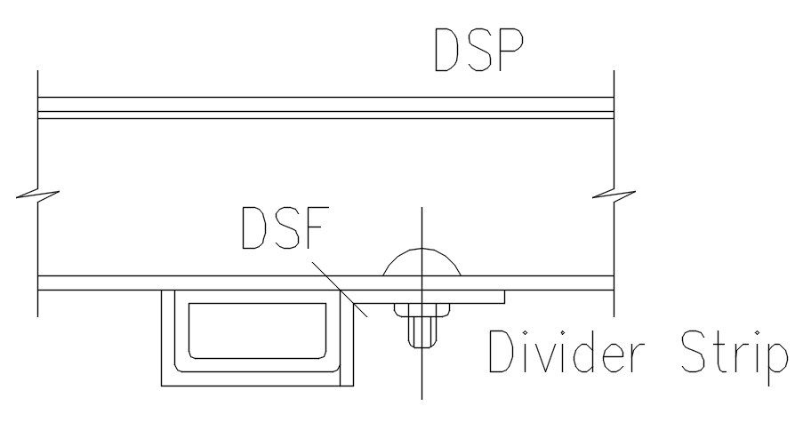Detail drawing of divider strip in AutoCAD 2D, dwg file, CAD file
