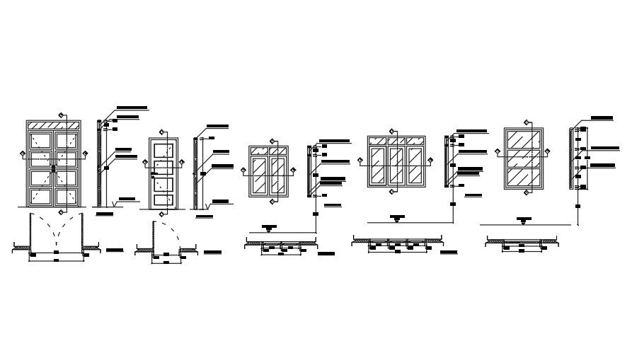 Detail drawing of door and window