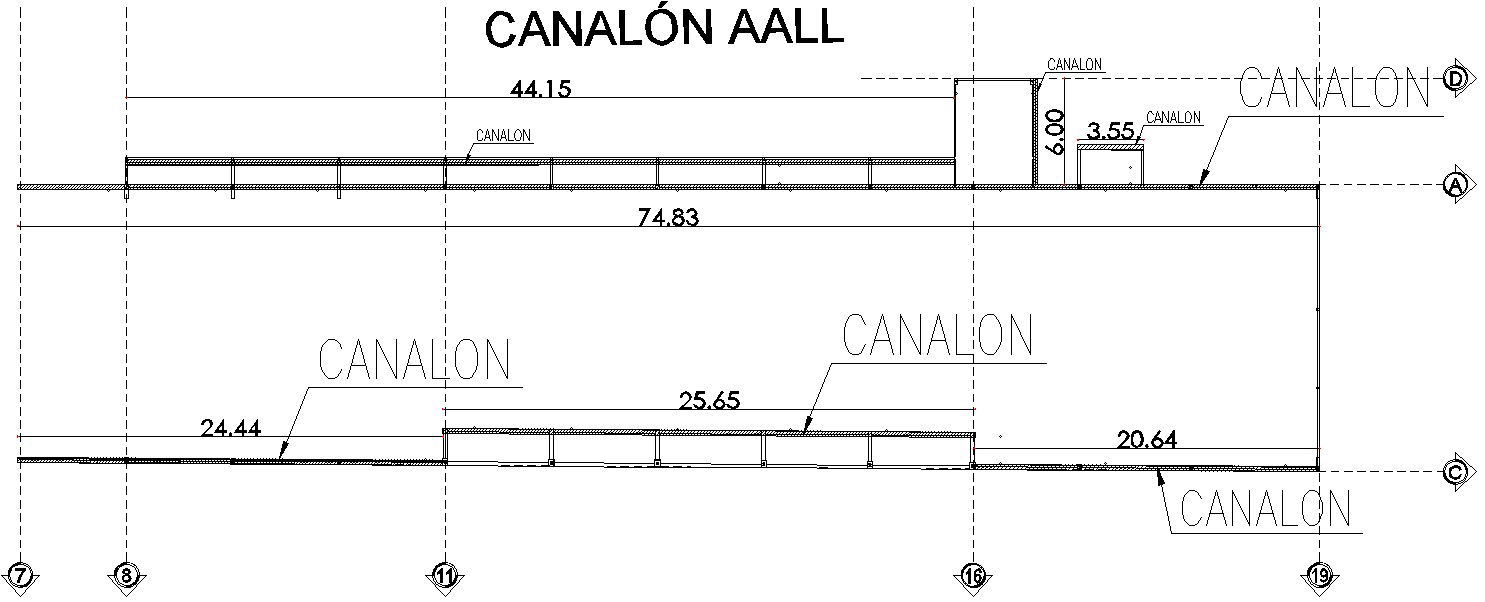 Detail drawing of galvanized sheet gutter