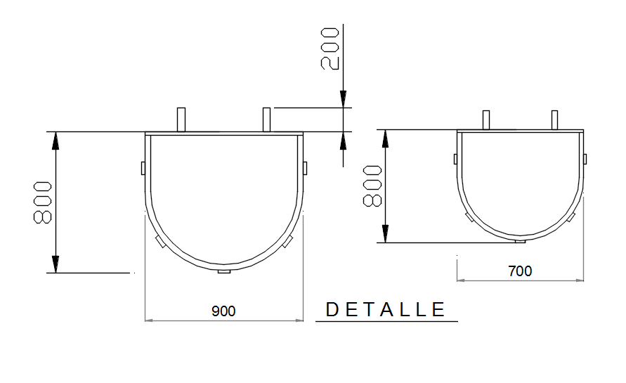 Detail drawing of lifeguard seat in AutoCAD 2D, dwg file, CAD file
