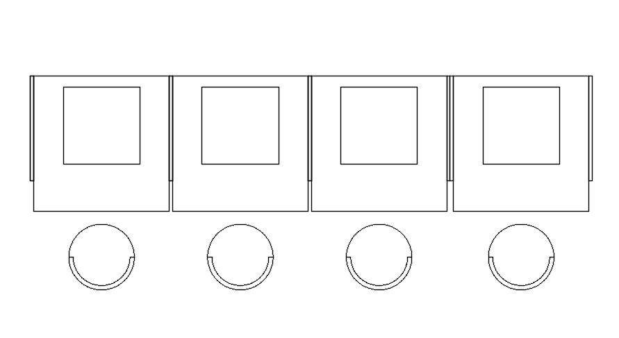 Detail drawing of office table in AutoCAD 2D, dwg file, CAD file