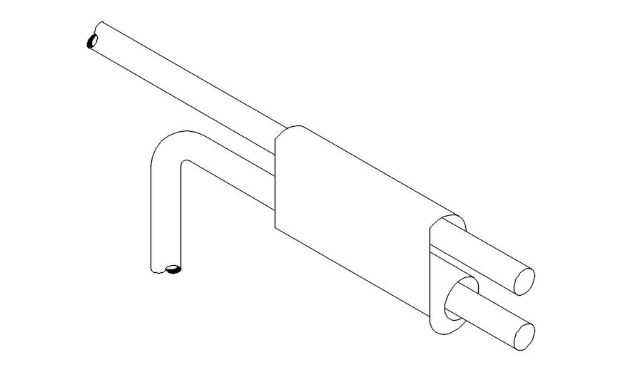 Detail drawing of piping system in AutoCAD 2D, dwg file, CAD file