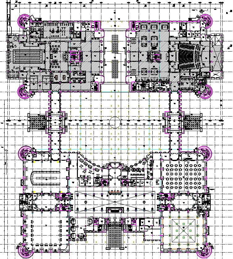 Detail drawing of public mall in detail AutoCAD drawing