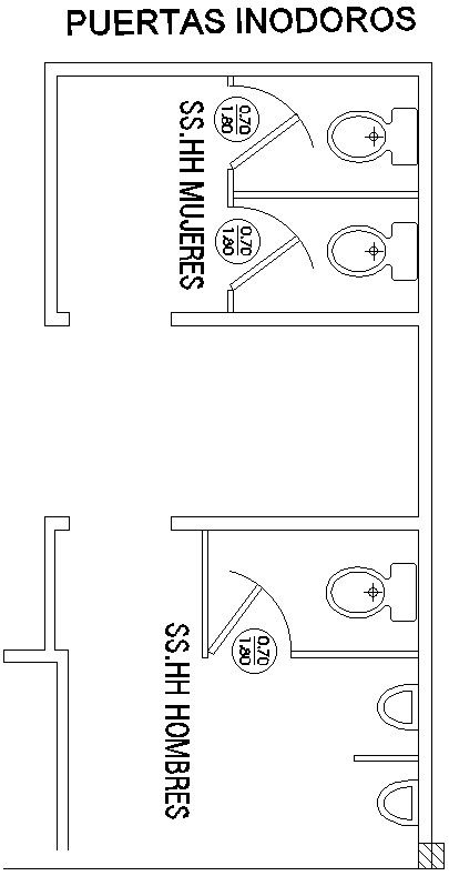 Detail drawing of public toilet