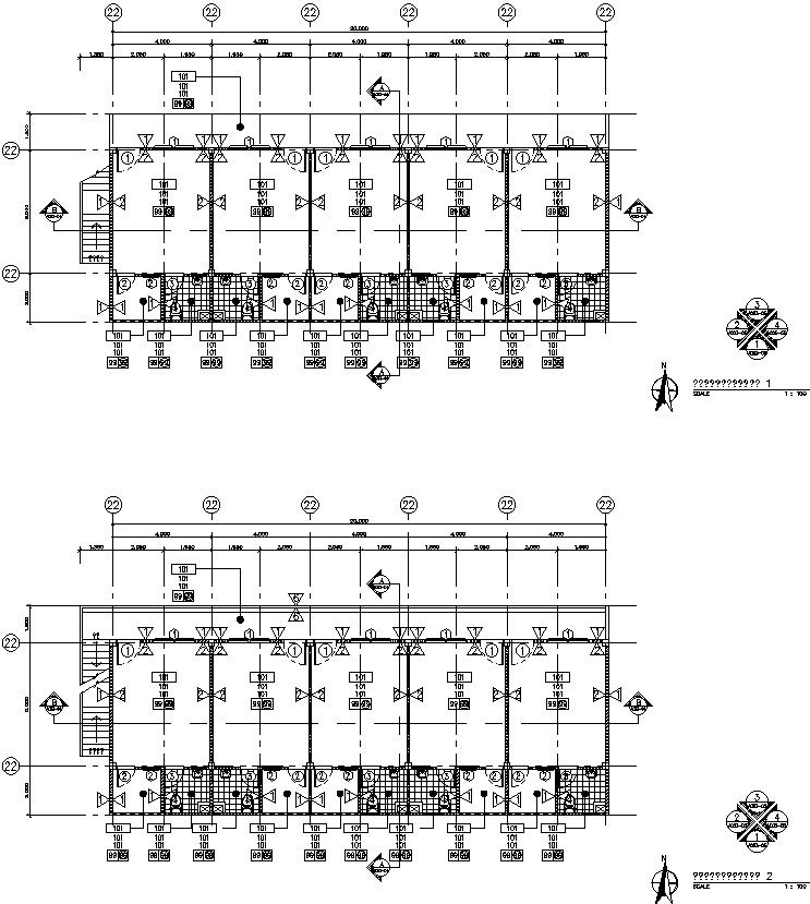 Detail drawing of public toilet in AutoCAD 2D, dwg file, CAD file