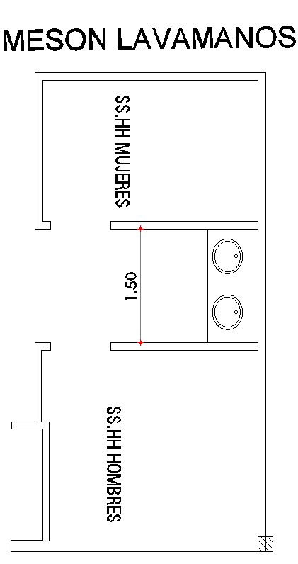 Detail drawing of sink