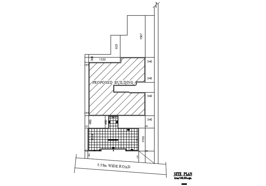 Detail drawing of site layout plan in AutoCAD 2D, dwg file, CAD file