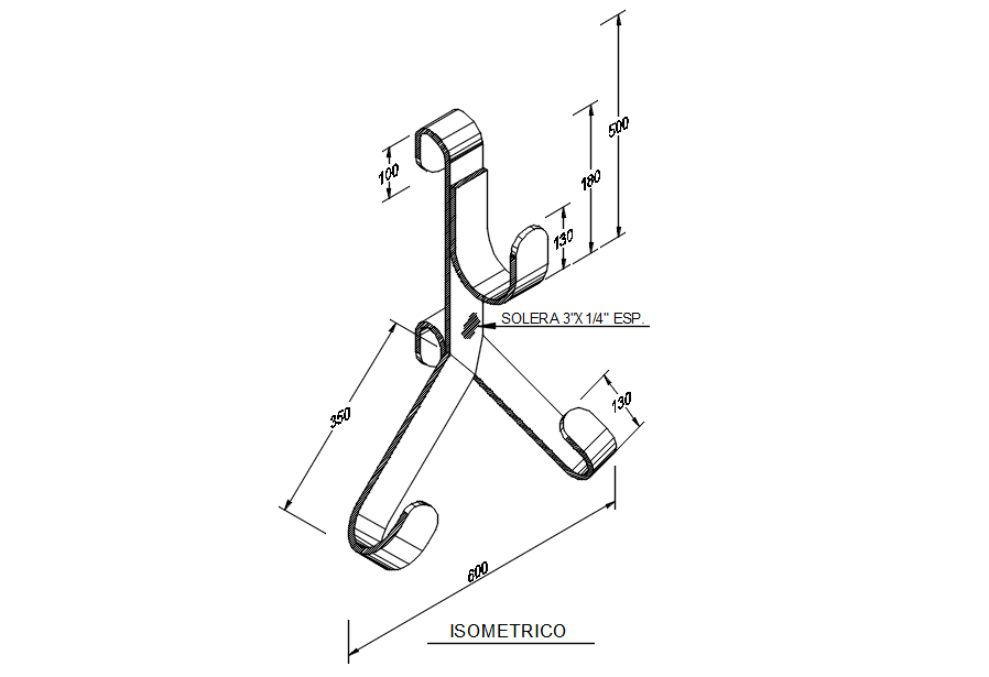 Detail drawing of steel structure in AutoCAD 2D, dwg file, CAD file