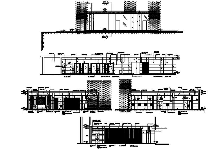 Detail drawing of structural members in AutoCAD 2D design, CAD file, dwg file