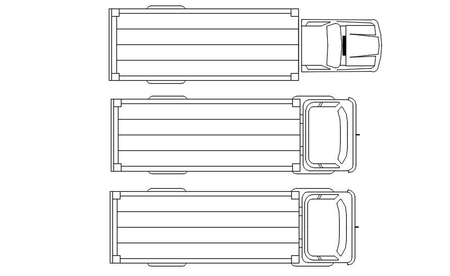Detail drawing of truck in AutoCAD 2D, dwg file, CAD file