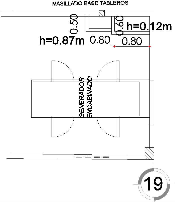 Detail drawing of wall putty