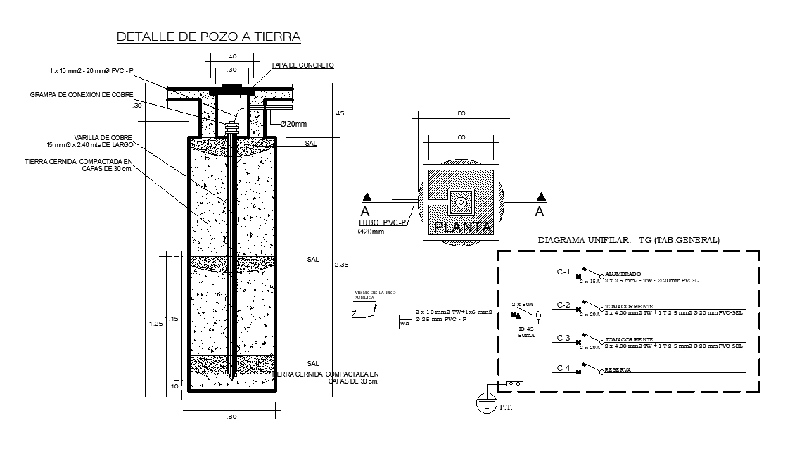 Detail drawing of well has been given in this Autocad drawing file.Download now.