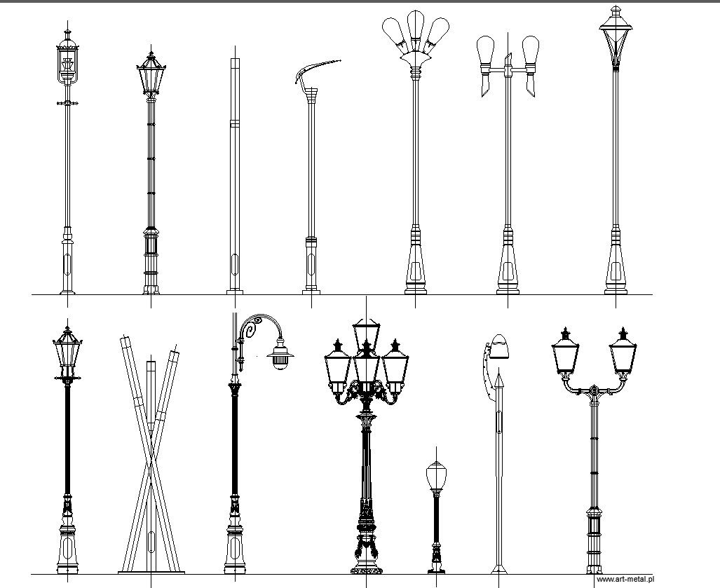 Detailed 2D Lighting CAD Model Designs In AutoCAD DWG File
