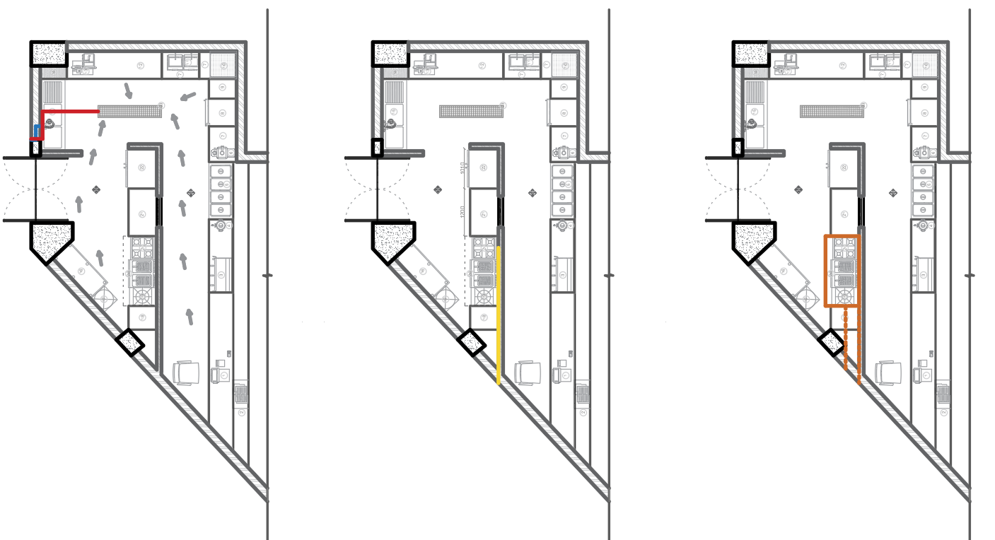 Detailed Architecture Kitchen Plan Layout Design For Cafe CAD File