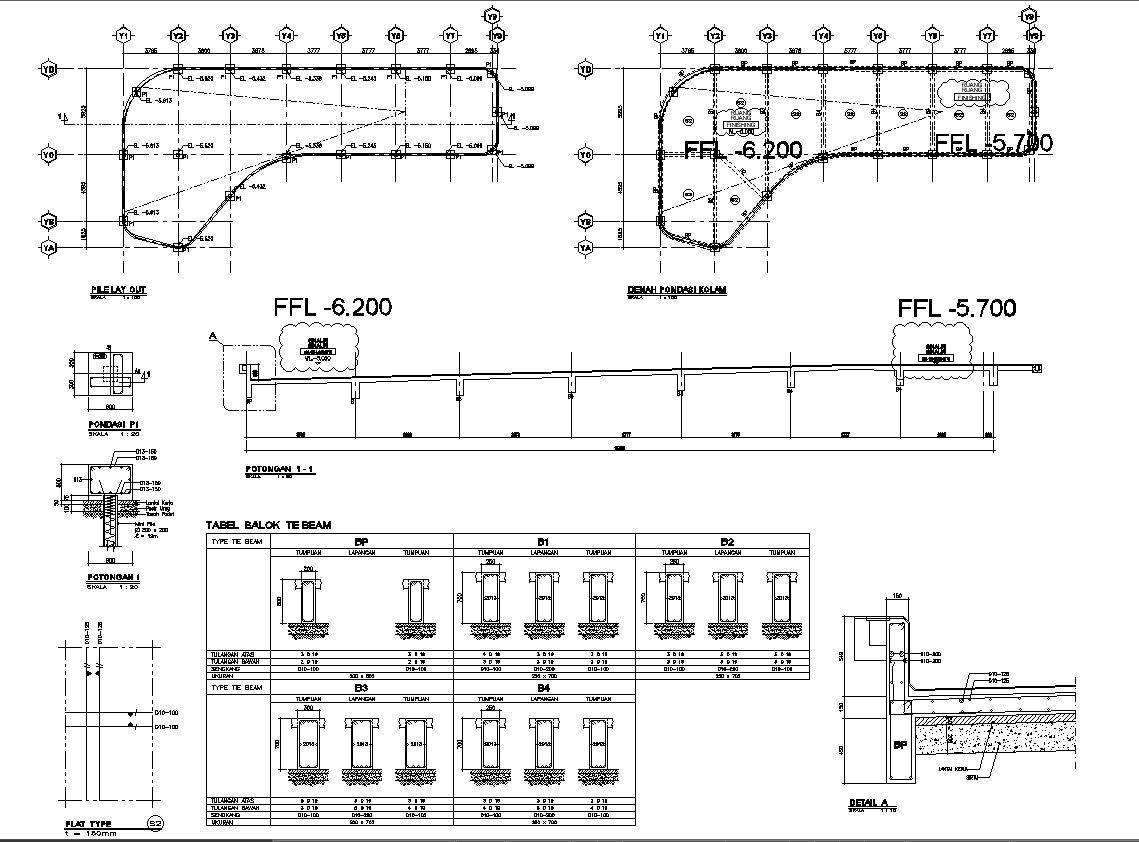 Detailed CAD Drawing of Swimming Pool Layout Plan DWG File