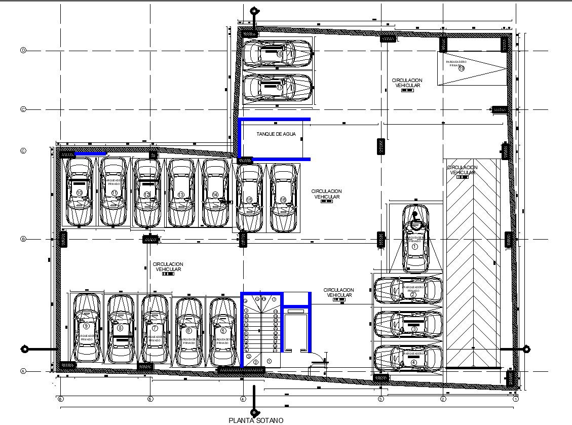 Detailed Car Parking Layout Plan CAD Drawing in AutoCAD DWG File