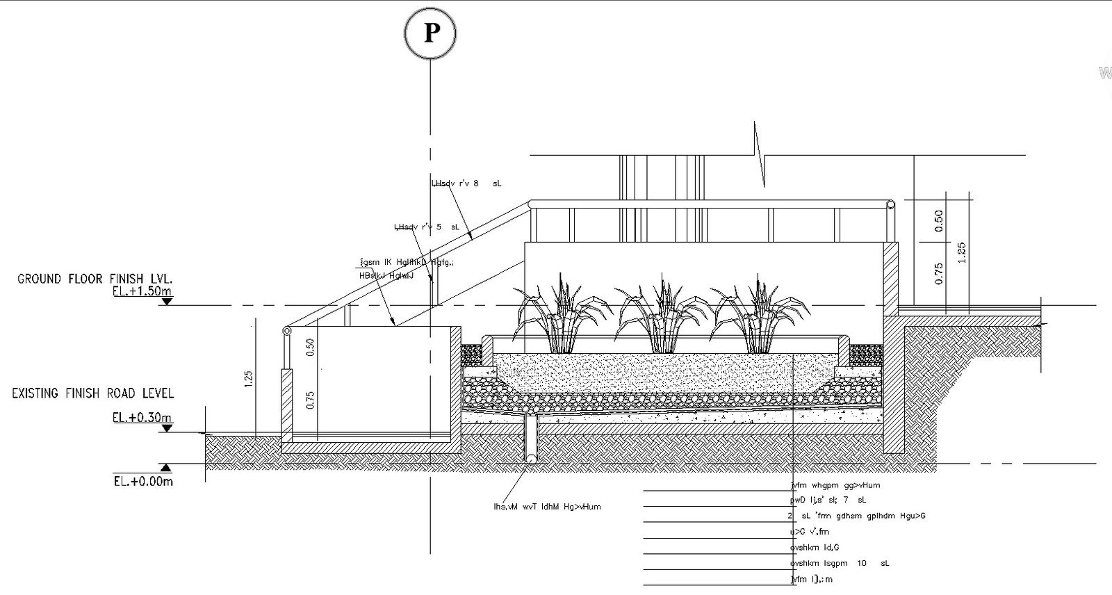 Detailed DWG File for Bushes Planting Plan Cad Drawing