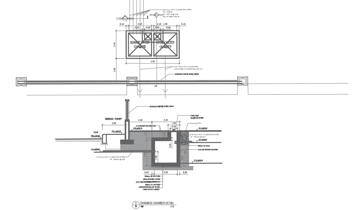 Detailed Drainage Chamber Drawing in AutoCAD DWG File