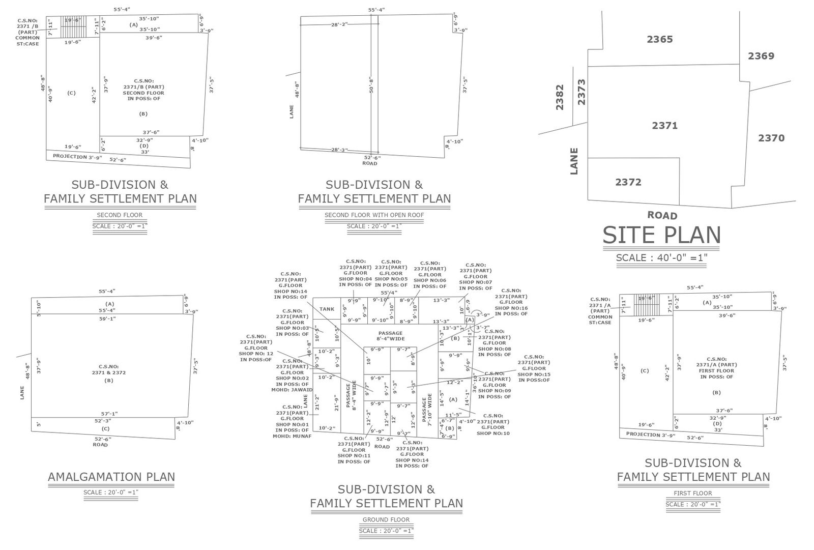DWG File for Family Settlement Subdivision Floor Layout