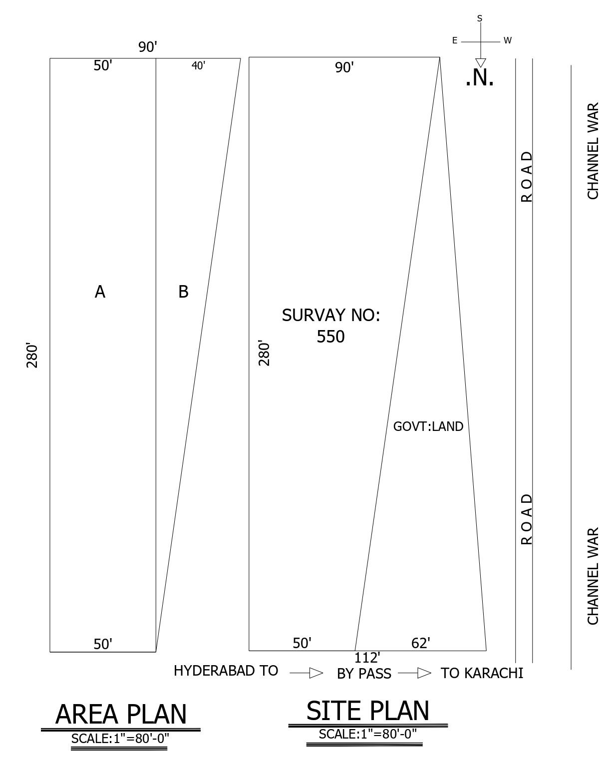 Detailed Drawings for Area Plan and Site Plan In AutoCAD DWG File