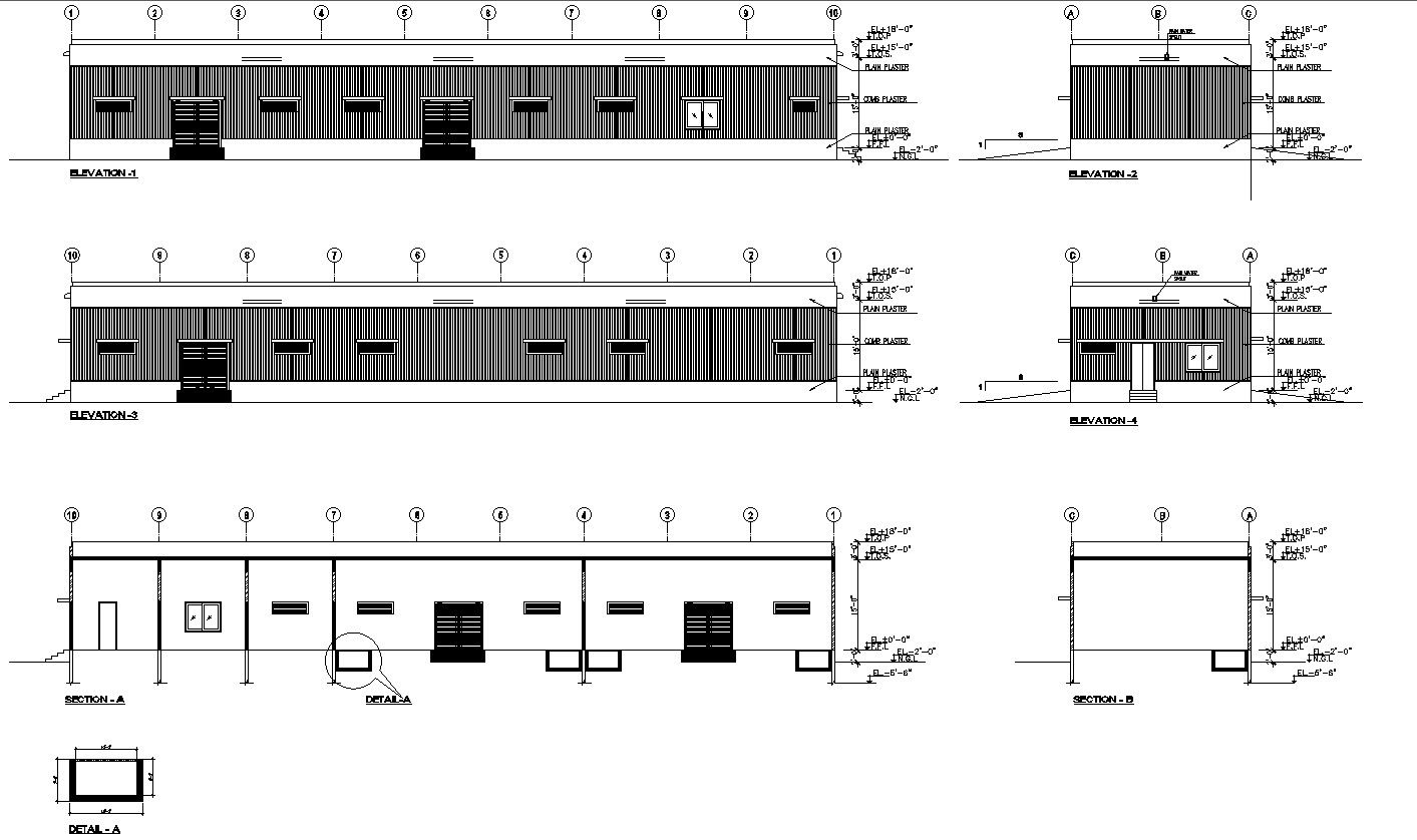 Detailed Substation Elevation Plan with CAD Drawing File