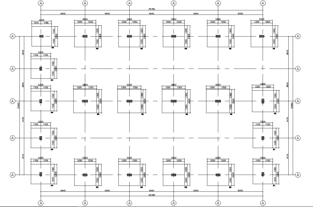 Detailed Footing Schedule CAD Drawing In AutoCAD DWG File