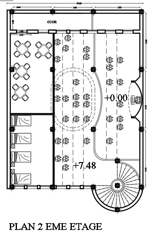 Detailed Institute first floor plan Layout CAD Drawing In DWG File