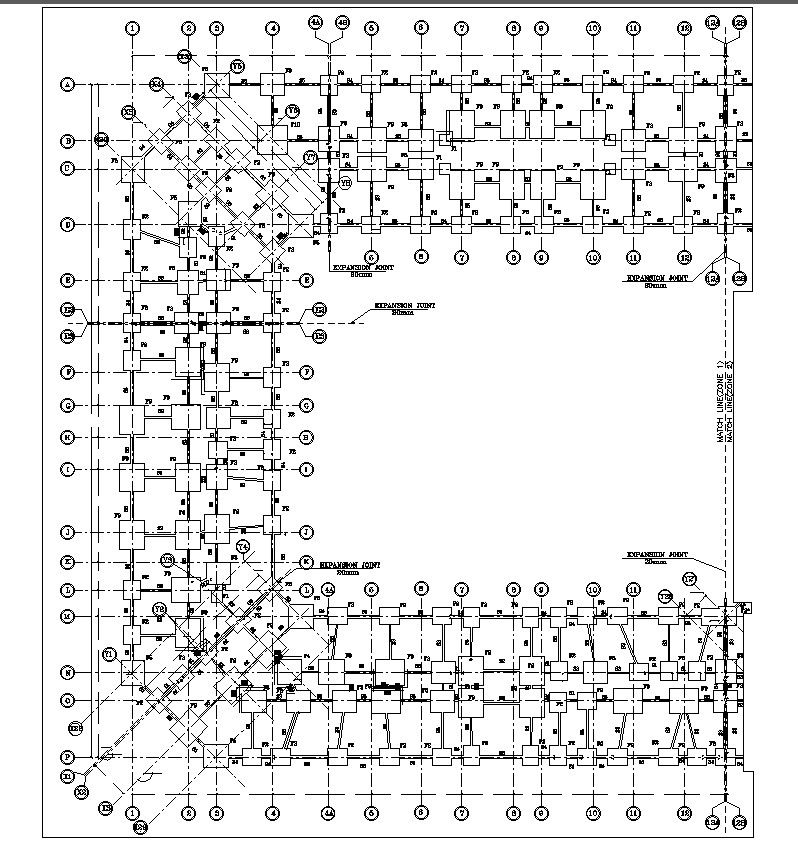 Detailed Lean Concrete Floor Plan Zone CAD Drawing In DWG File