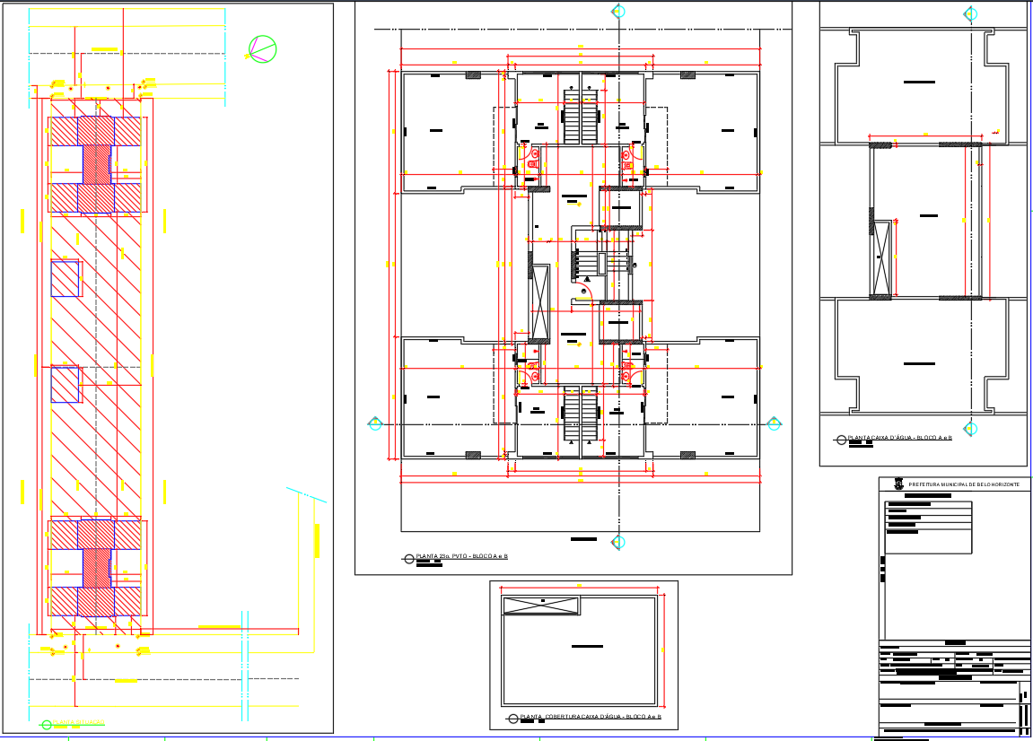 Urban Residential Apartment DWG Plan with Floor Layouts