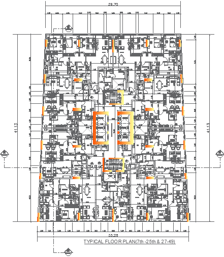 AutoCAD File Showing Floor Plan for Residence Design
