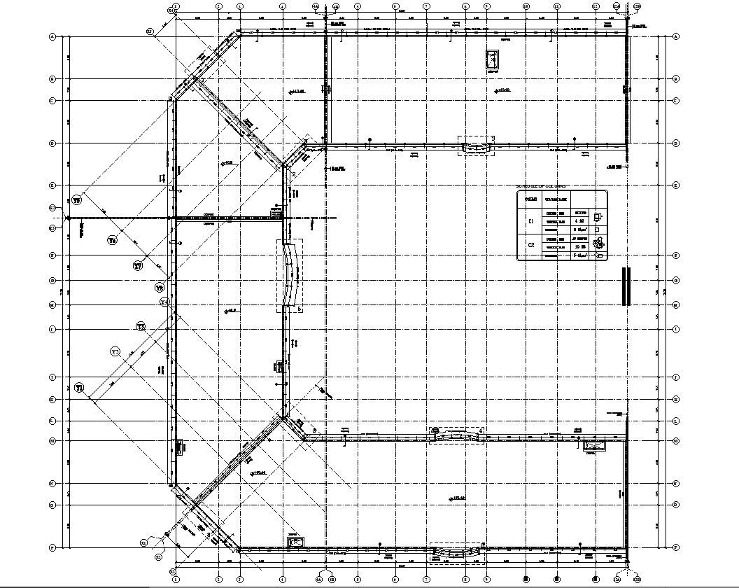 Detailed Roof Deck Floor Plan CAD Drawing In AutoCAD DWG File