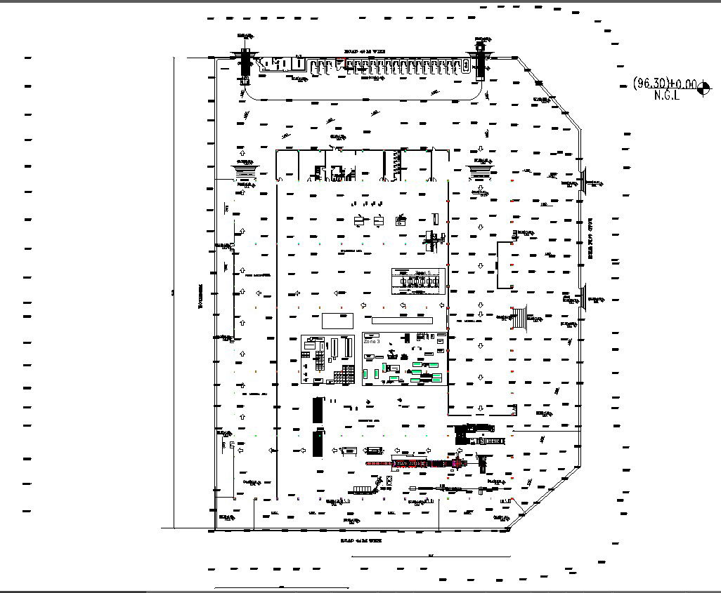 Detailed Site Grading Layout Plan CAD Drawing In AutoCAD DWG File