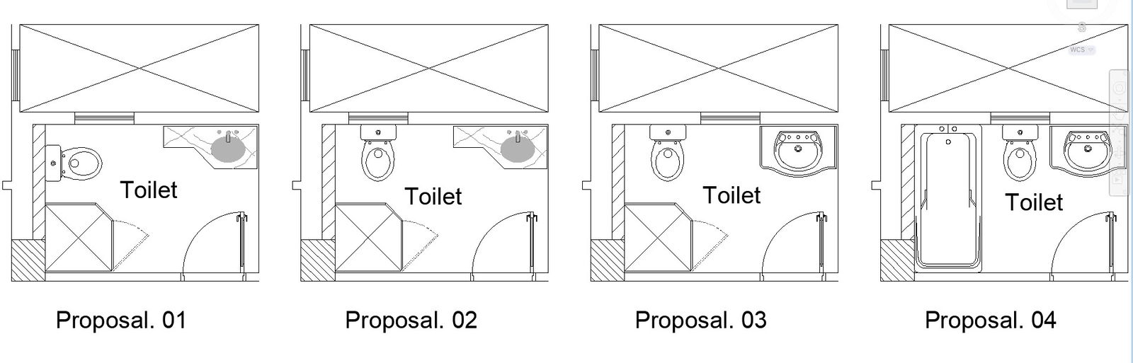 Detailed Small Bathroom Floor Plan CAD Drawing in DWG Format