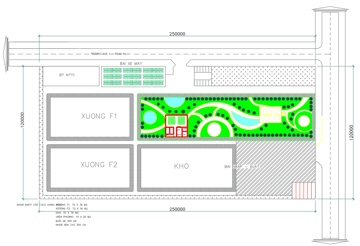 Detailed Sports Center with Garden Layout Plan AutoCAD DWG File