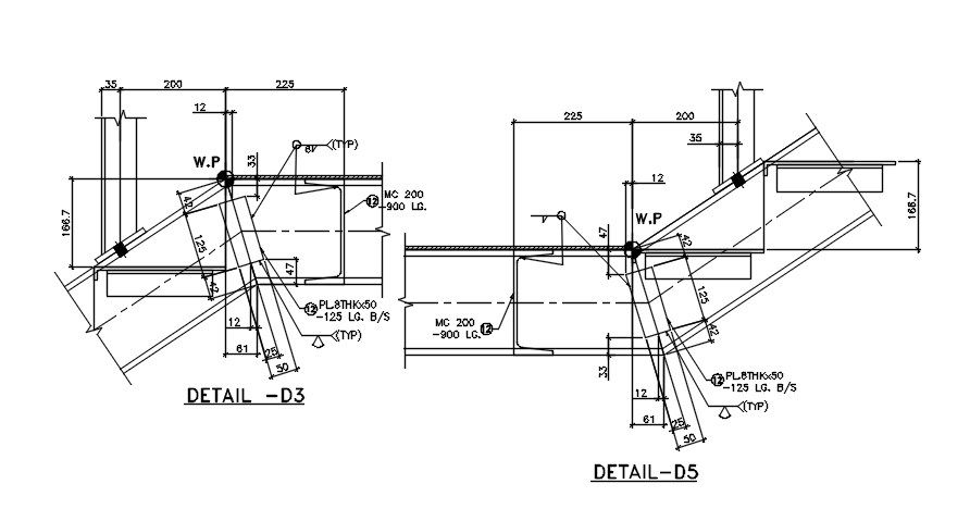 Detailed Staircase filter section plans are given in this 2D AutoCAD DWG drawing. Download the AutoCAD 2D DWG file.