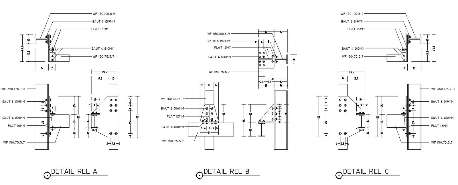 Detailed design of front door structure in AutoCAD 2D drawing, CAD file, dwg file