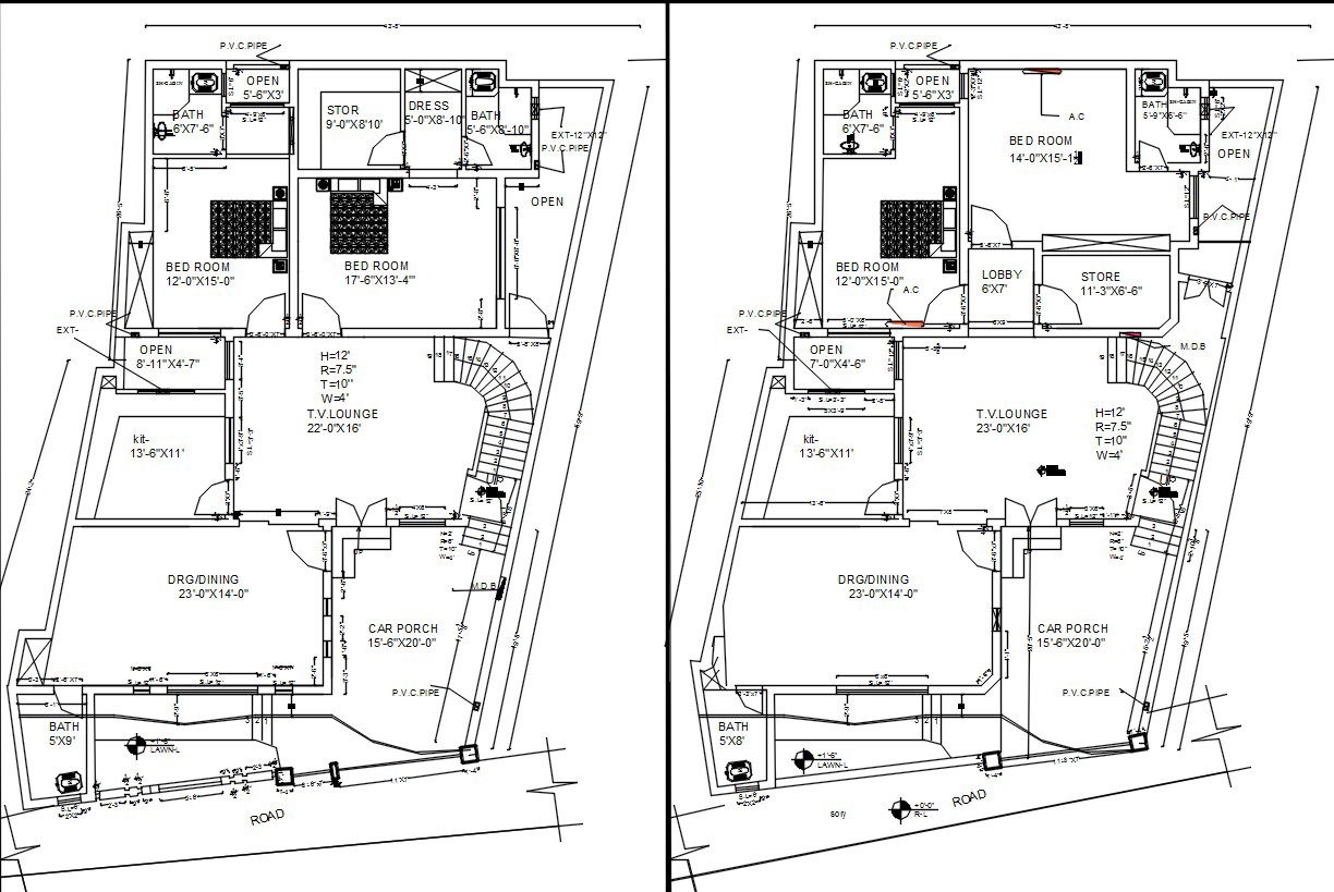 Residential Two?Level CAD Designs with Dimensional Detail