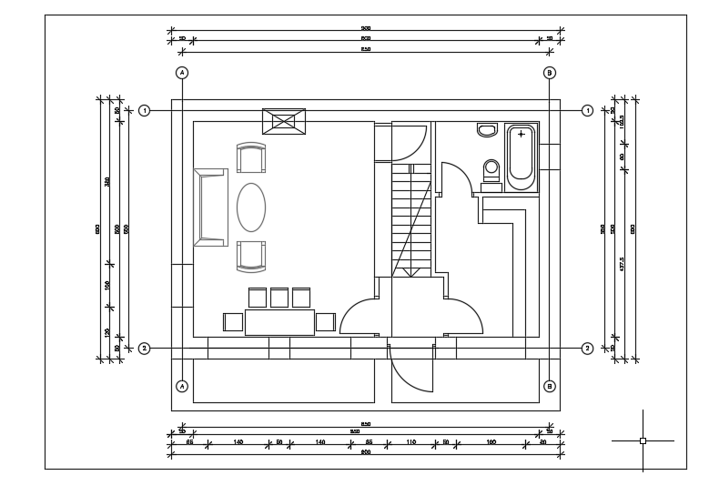 Detailed dimension of the 9x9m 3bhk duplex house plan drawing