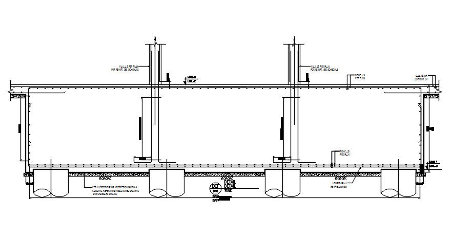 Detailed drawing of the pile foundation section details is given in this AutoCAD Drawing File.Download the AutoCAD file now.