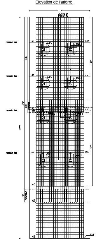 Detailed drawing of wall reinforcement in AutoCAD 2D design, CAD file,dwg file
