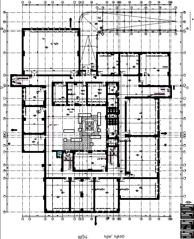 Detail floor plan of pharmacy college in AutoCAD 2D