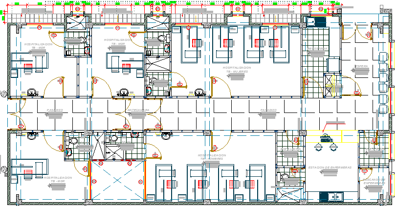 Detailing Structure of Multi-Flooring General Hospital dwg file