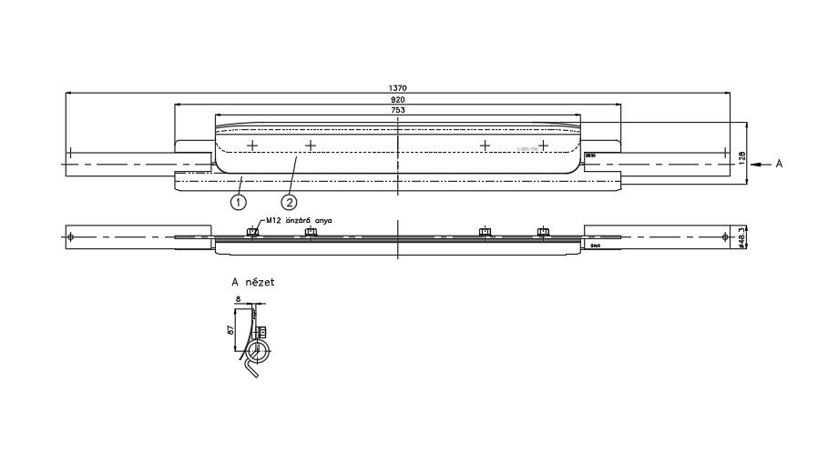 Detail of Self locking nuts.