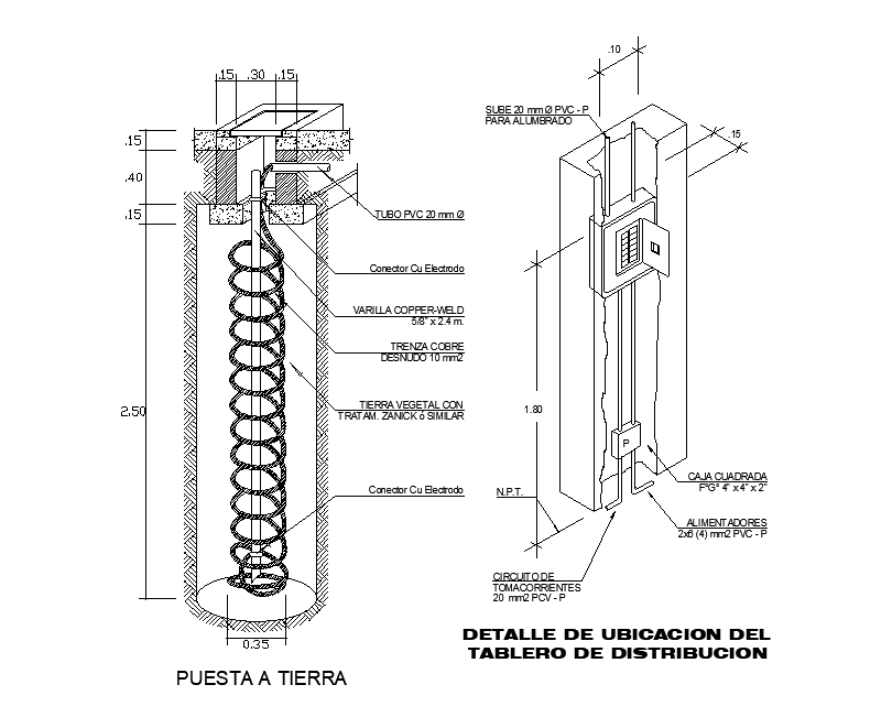 Detail of the distribution board in this AutoCAD drawing file. Download this 2d AutoCAD drawing file.