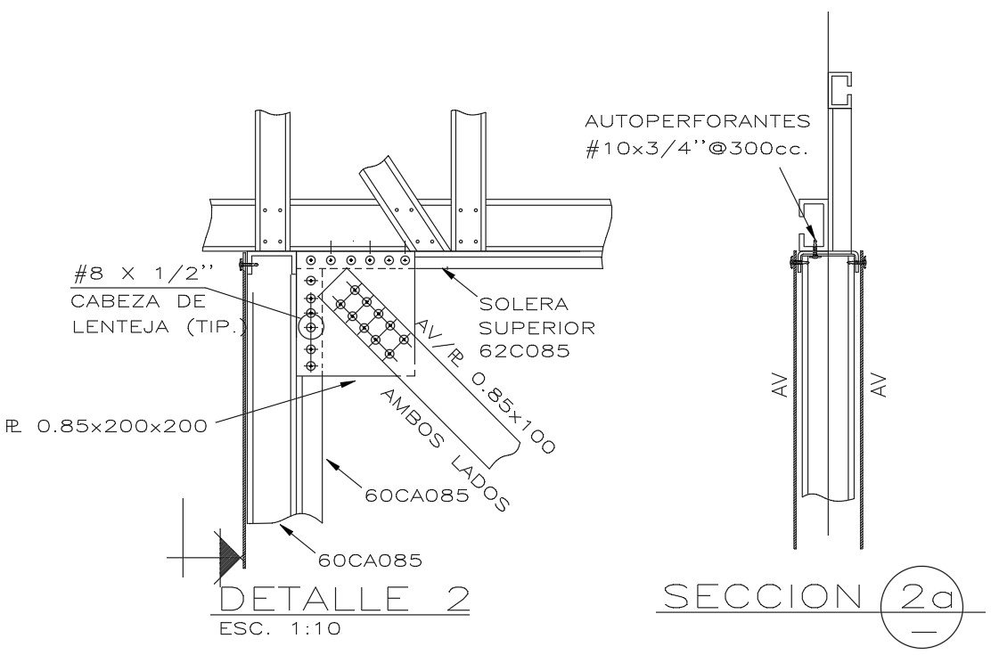 Detail of the structure joint connections are given in this Autocad drawing model. Download now.
