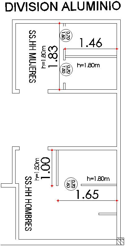 Detail plan of public toilet