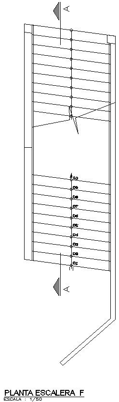 Detail plan of staircase in AutoCAD 2D, dwg file, CAD file