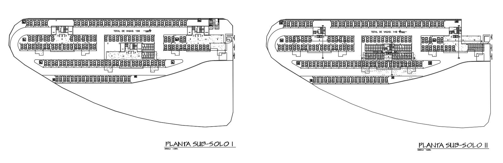 Details 2d CAD drawings of parking space area plan dwg file