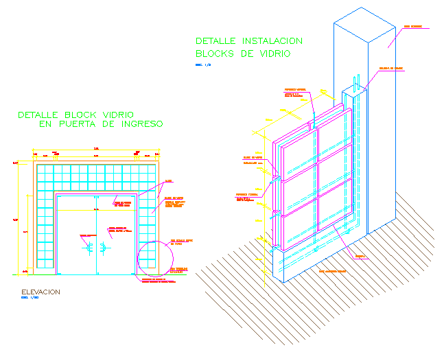 Details of a Glass Block